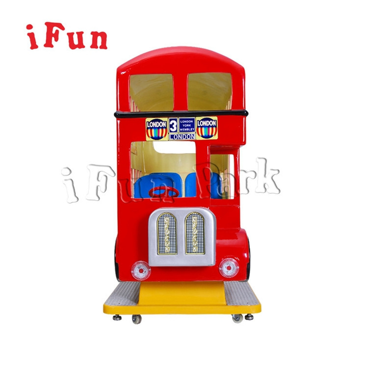 3 Seats London Bus Swing Machine MP5 Screen Music Kids Coin Operated kiddie Ride Games Machines Amusement Equipment Ride