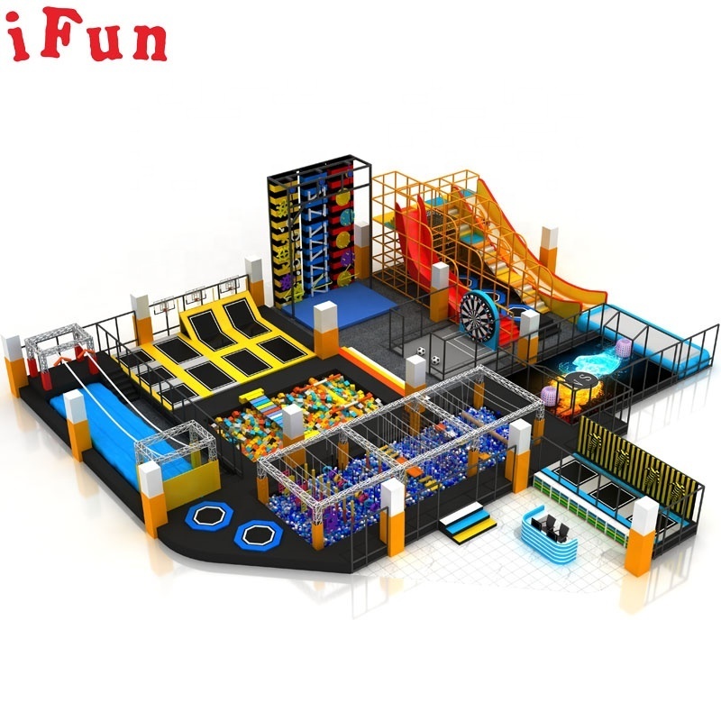 Chinese Factory Indoor Commercial Soft Playground With Kids Swing and Slides Amusement Naughty Playground Maze for Kids