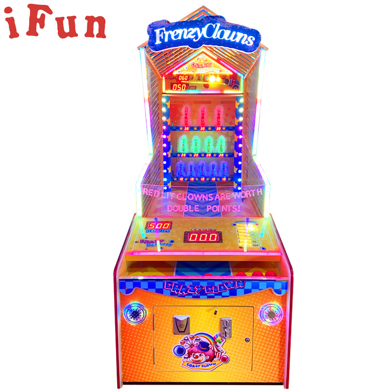 Arcade Manufacturer Play Zone Equipments Coin Operated Game Machine Support RFID Card Clown Frenzy Game Machine