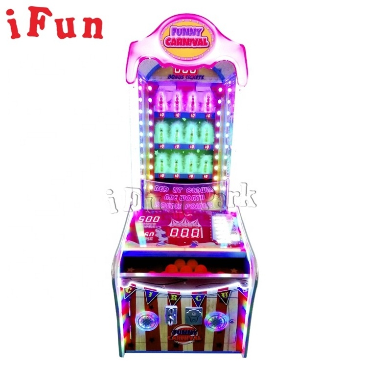 Hot Selling Ifunpark Funny Carnival Arcade Game Zone Coin Operated Redemption Game Machine  Hit Down Clown Factory Wholesale