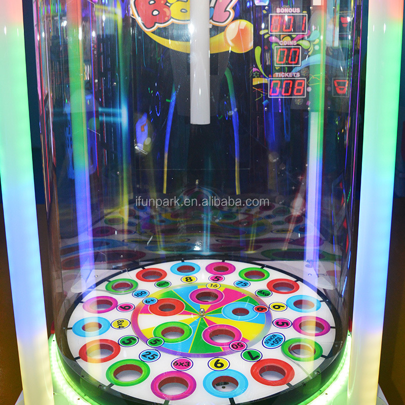 Coin Operated Happy Bouncing lucky Ball Lottery Redemption Ticket Game Machine For Sale