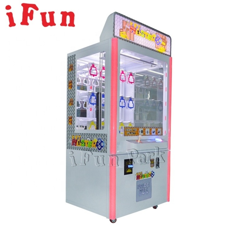 Key Master Coin Operated Claw Crane Game Machines Golden Key With Bill Acceptor For sale