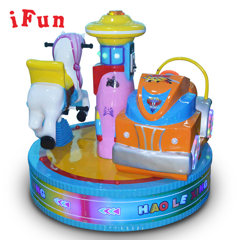 Coin Operated Children Amusement Equipment Kids Ride Game Machine Carousel For 2 Players