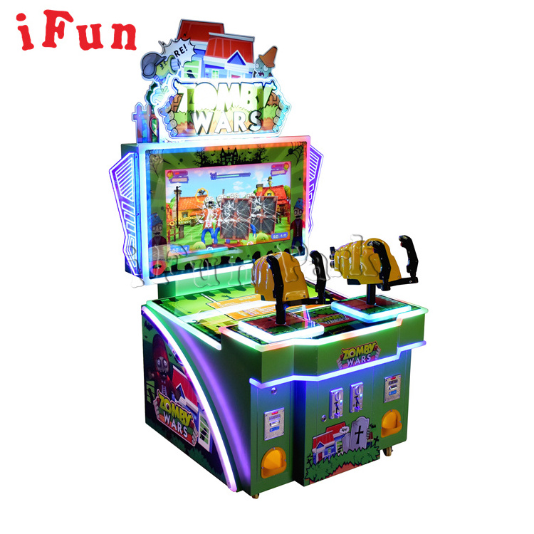 Ifun Park  Zomby wars Shooting Arcade Game Machine kids ticket redemption zomby war game arcade plants vs zombie arcade gun game