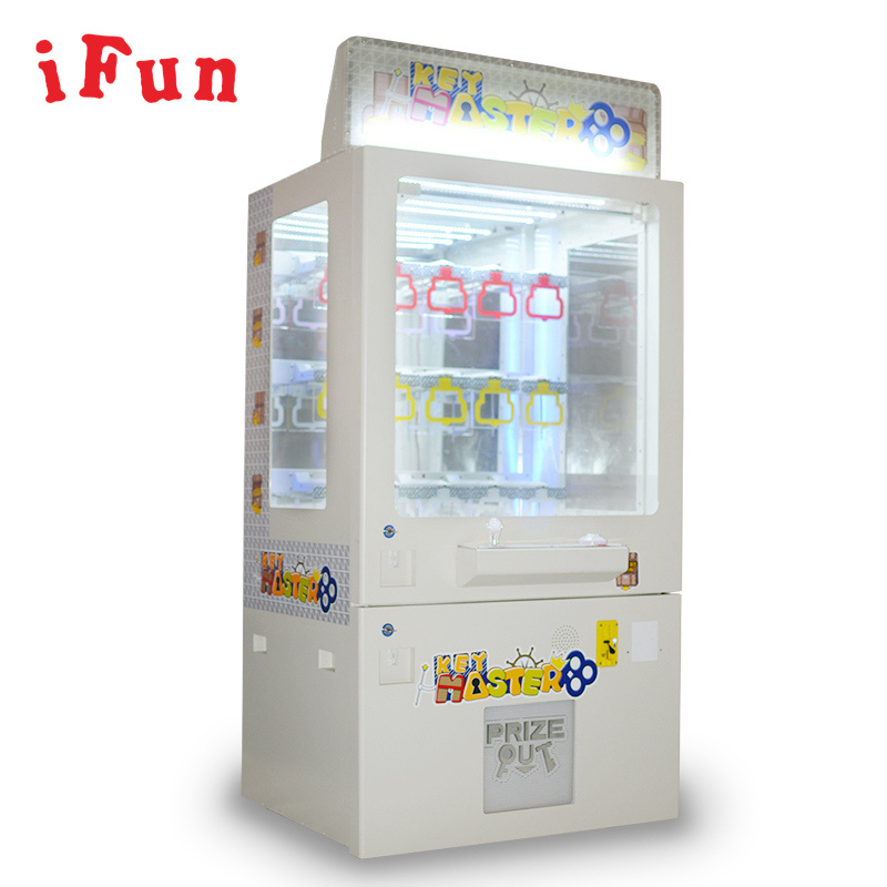 Key Master Coin Operated Claw Crane Game Machines Golden Key With Bill Acceptor For sale