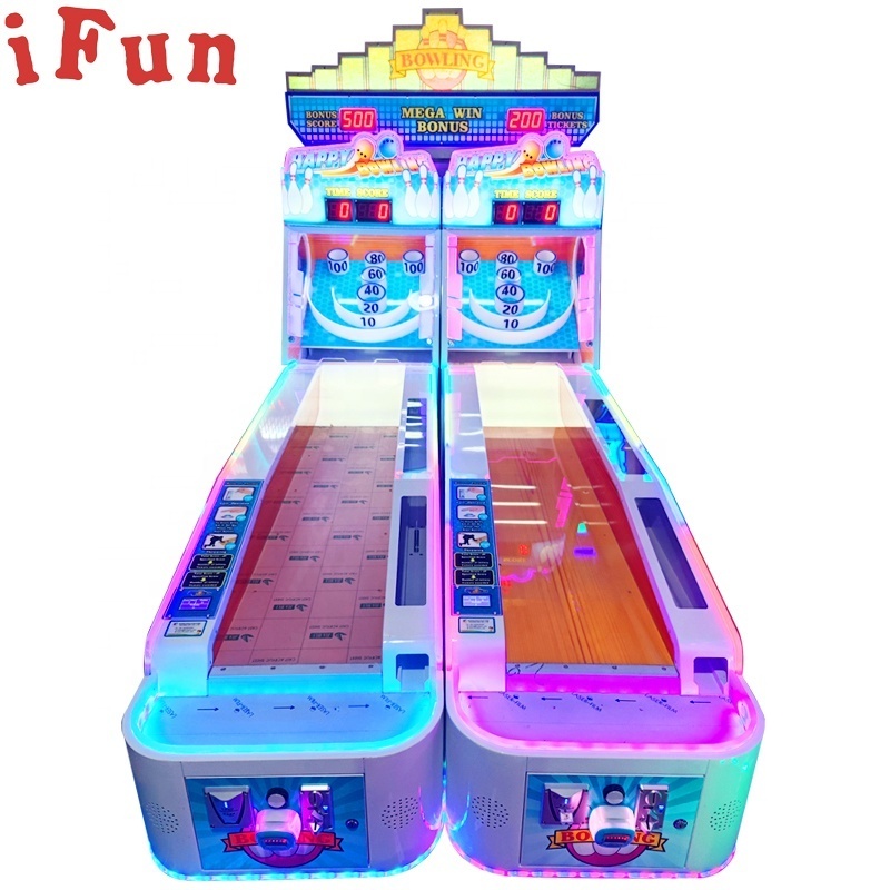 Ifun Park Indoor Arcade Game Machine 3 Lanes Happy Rolling Ball Bowling Coin Operated Amusement Playground Kids Game