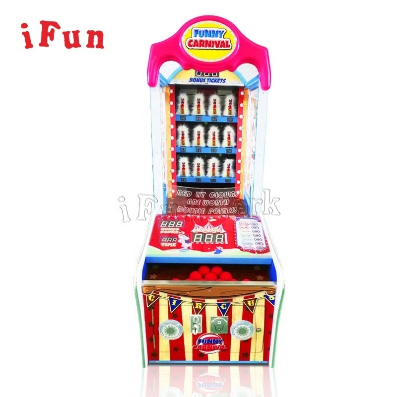 Hot Selling Ifunpark Funny Carnival Arcade Game Zone Coin Operated Redemption Game Machine  Hit Down Clown Factory Wholesale