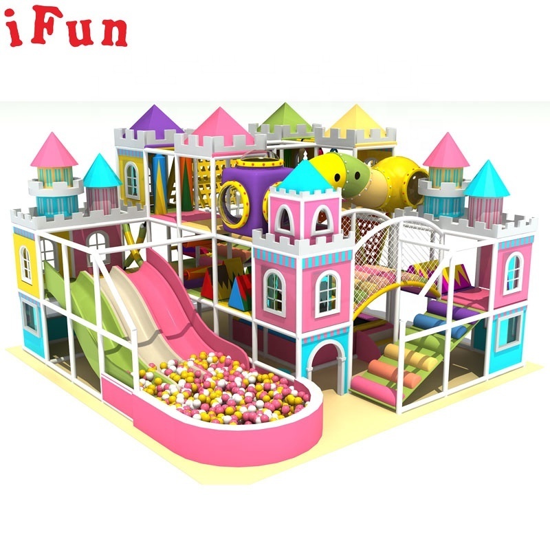 Chinese Factory Indoor Commercial Soft Playground With Kids Swing and Slides Amusement Naughty Playground Maze for Kids