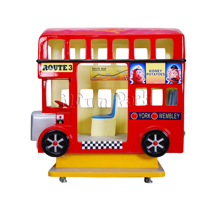 3 Seats London Bus Swing Machine MP5 Screen Music Kids Coin Operated kiddie Ride Games Machines Amusement Equipment Ride