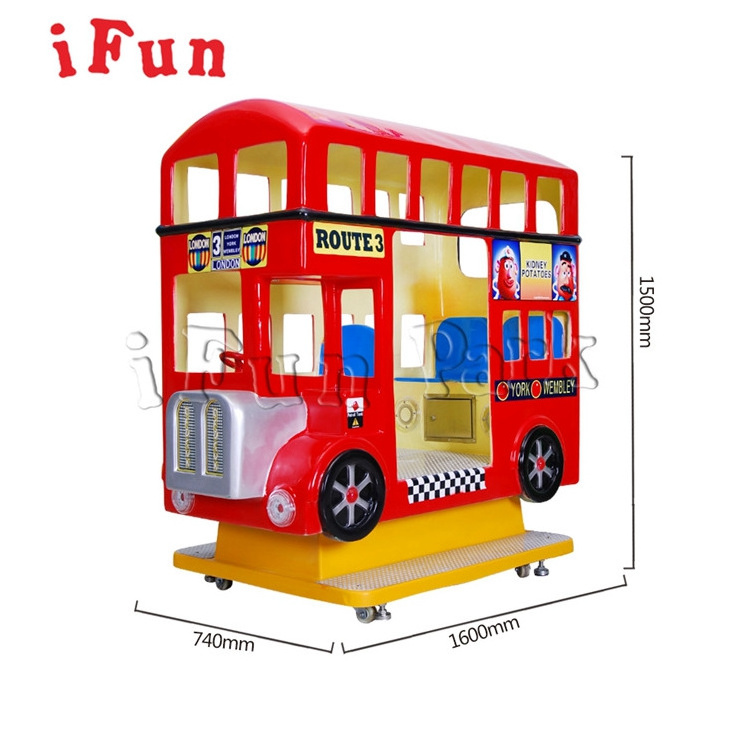 3 Seats London Bus Swing Machine MP5 Screen Music Kids Coin Operated kiddie Ride Games Machines Amusement Equipment Ride