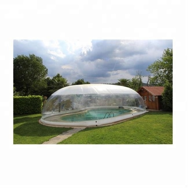 Waterproof PVC inflatable transparent pool dome /swimming pools clear cover tent/outdoor blow up pool tent