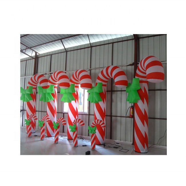 Giant advertising inflatable candy stick /Popular Inflatable candy cane for christmas yard decoration