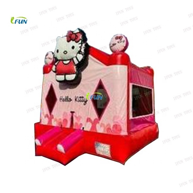 Kids 5 In 1 Combo Hello Kitty Inflatable Bounce House/bouncy castle water slide for birthday party