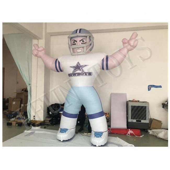 3m Tall Inflatable Football Sportsman Mascot / NFL Player Balloon for Outdoor Advertising Sport NFL Event