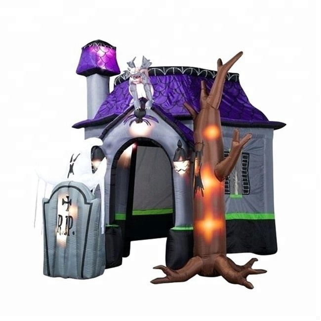 Halloween Decoration Inflatable Howling Haunted House/outdoor inflatable halloween entrance arch