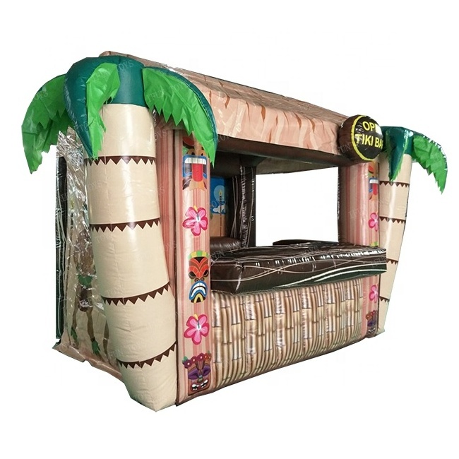 Portable inflatable Tiki hut bar/ inflatable display bar / inflatable booth bar for outdoor backyard summer party used