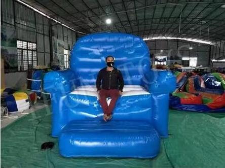 Santa Chair Inflatable Large Sofa Chair for Christmas Inflatable King Throne for Party Rental