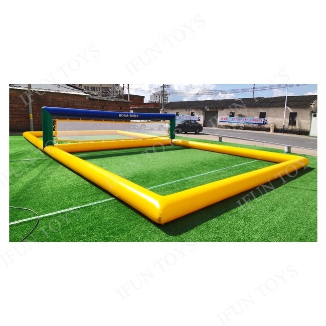 Large Pool Inflatable Volleyball Field / Inflatable Water Volleyball Court / Inflatable Tennis Court for Sport Games