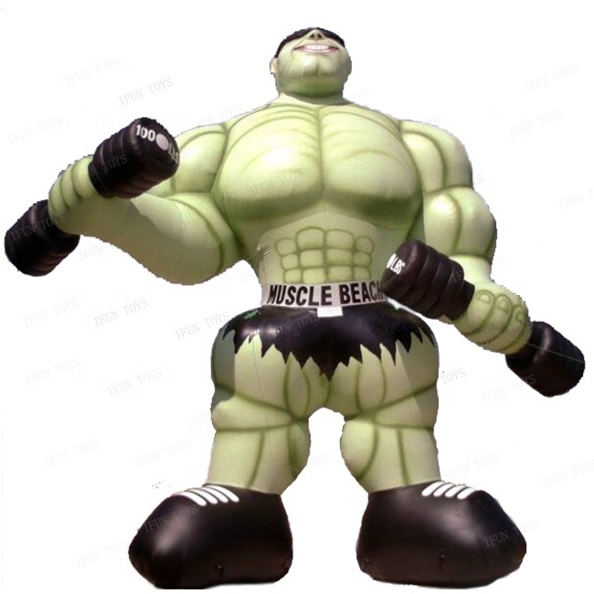 Oversized Superhero Character Inflatable Muscle Tank Top Men model/Fitness Hulk Statue for Advertising