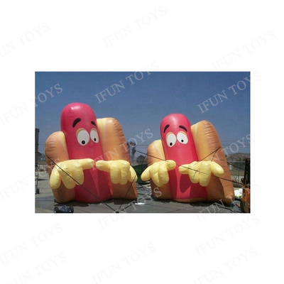 Giant inflatable air hot dog for advertising/cheap inflatable hot dog balloon/ inflatable christmas decoration dog