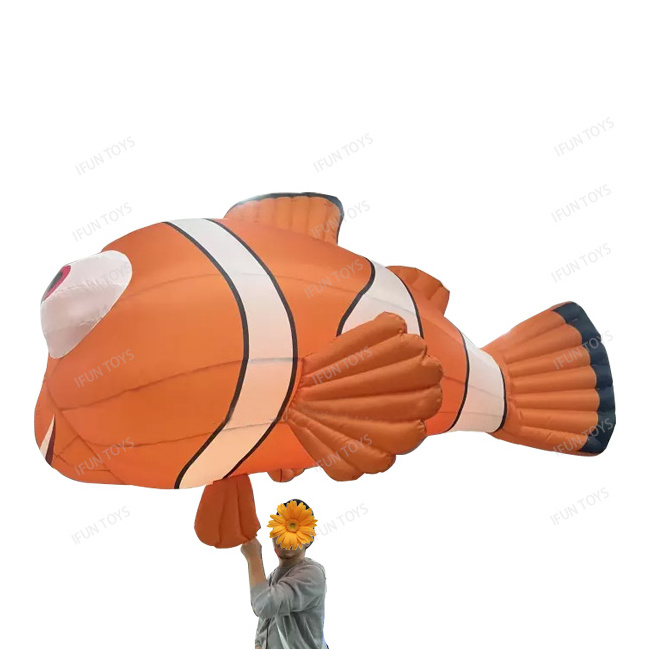 Festival City Parade Event Walking Inflatable Fish Clownfish Puppet Sea Animal Costumes for Adults