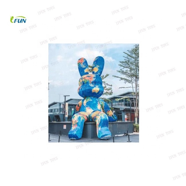 Rainbow lollipop inflatable Easter decoration decoration Inflatable animals giant inflatable rabbit