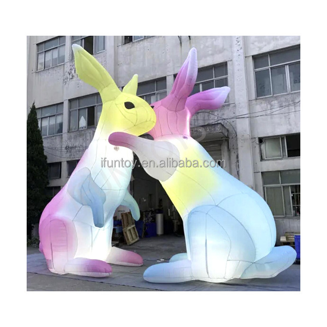 Rainbow lollipop inflatable Easter decoration decoration Inflatable animals giant inflatable rabbit