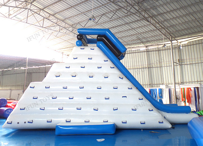 Lake Inflatable Iceberg Water Toys / Ocean Aquatic Inflatables Climbing Iceberg Float Water Slide for Kids and Adults