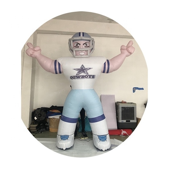 Large inflatable rugby ball player model for sale/ giant Inflatable  Super Bowl NFL figure