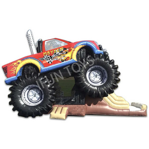 Commercial Inflatable Bouncer Big Monster Truck Bounce House with Slide Combo for Party Event