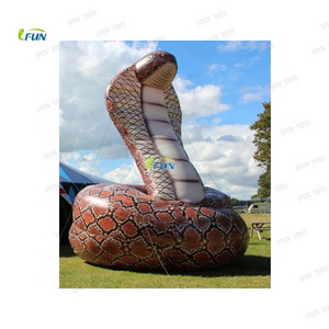 Custom theme park decoration inflatable cobra naja / snake model / animal statue for advertising