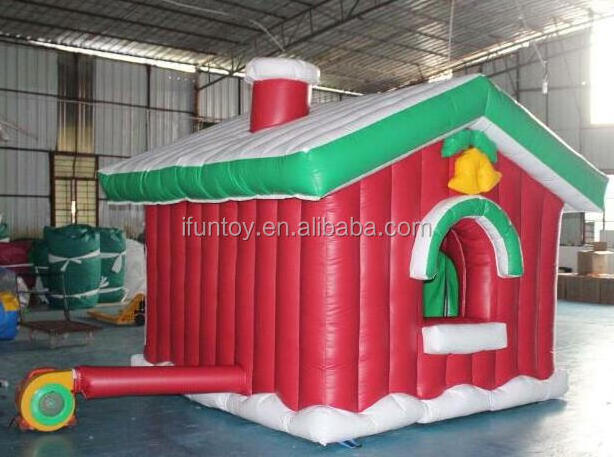 Outdoor Festival Inflatable Christmas Santa House Garden Decoration Christmas Structure Santa Grotto for Sales