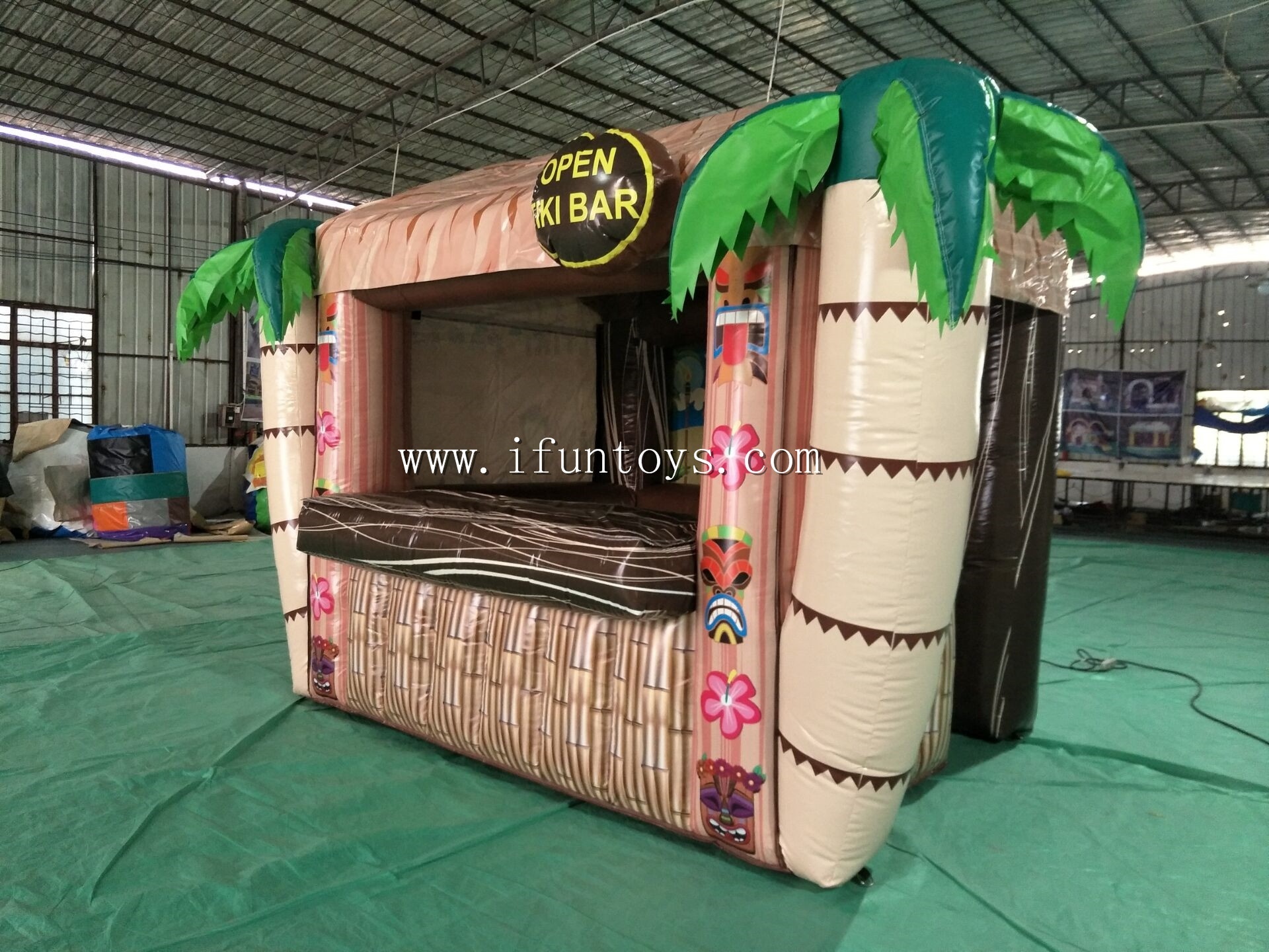 Portable inflatable Tiki hut bar/ inflatable display bar / inflatable booth bar for outdoor backyard summer party used