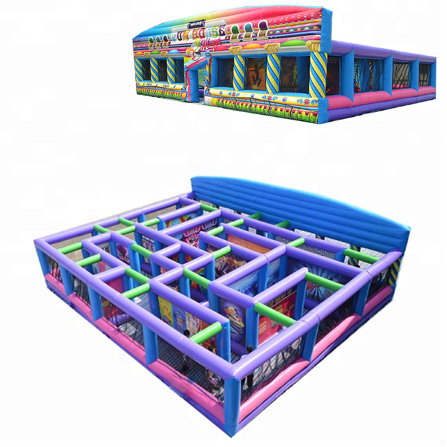 large inflatable carnival maze/Inflatable castle maze /Carnival fun house maze for kids and adults