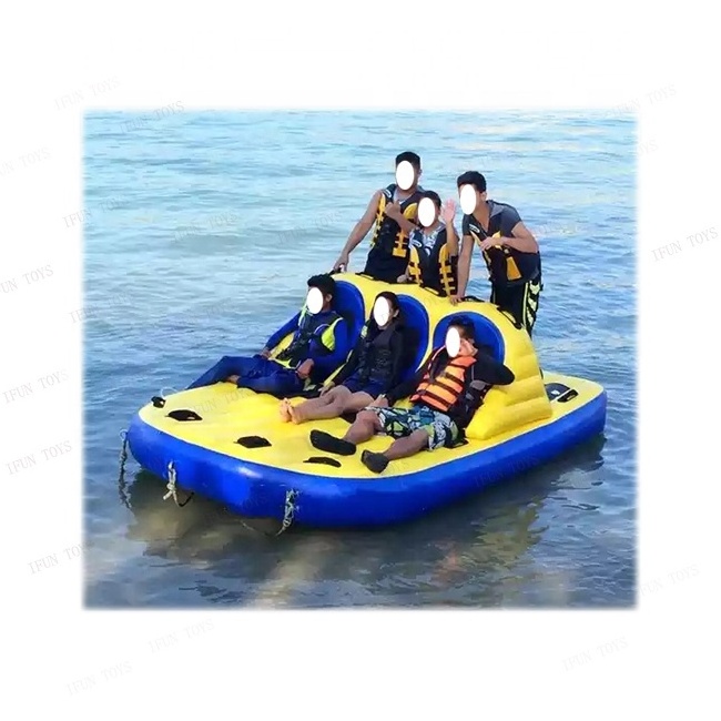 4 Person aqua Inflatable towable rolling donut tube ski boat Donut boat ride for water games