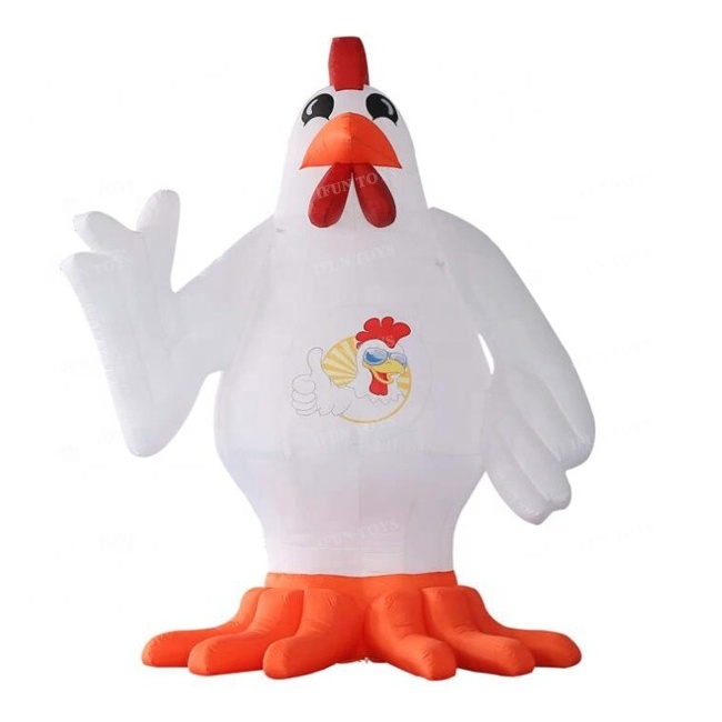 4m tall Giant Inflatable Cock Rooster Chicken with Air Blower for Commercial Advertising/Event