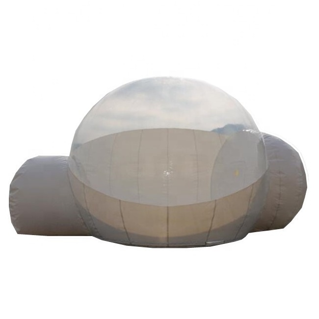 Inflatable glamping tent luxury hotel /inflatable bubble rooms for camping/inflatable bubble tent with bathroom and tunnel