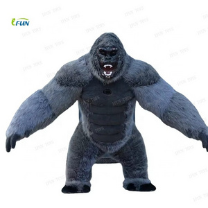 Funny plush King Kong fancy dress cosplay clothing Inflatable walking gorilla mascot costume for events