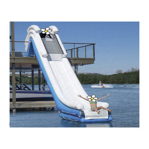 Customized Water Yacht Slide Water Play Equipment Freestyle Inflatable Dock Slide Floating Water Slide for House Boat