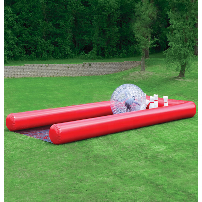 Interactive Active Inflatable Skittle Bowling Pin Lanes Slide Gonflable Bowling Alley Set Racing games