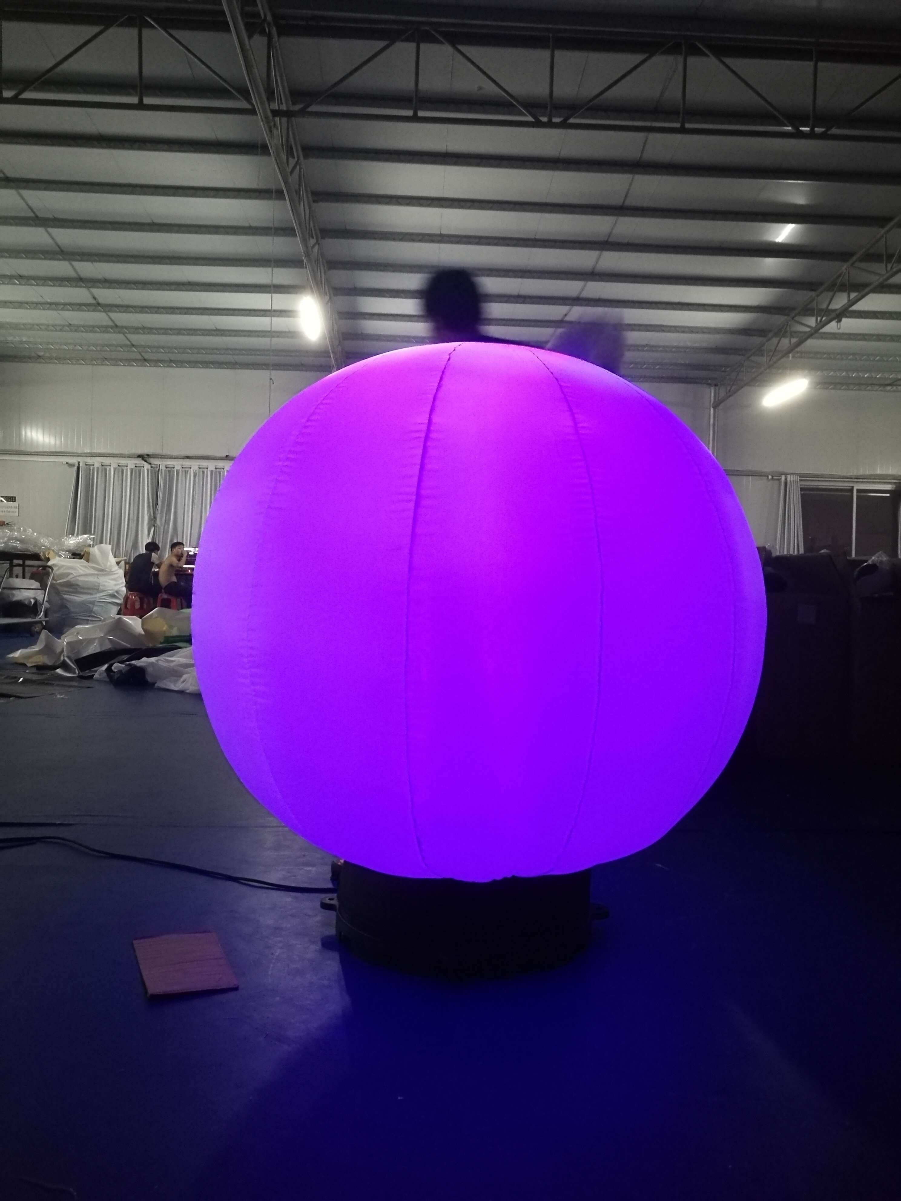 Cheap giant inflatable ground sphere/inflatable lighting ground balloon/inflatable led globe for outdoor advertising decoration