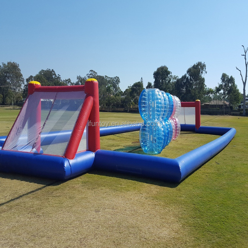 Portable playground soccer game inflatable football field for sale/inflatable soccer playground/inflatable soap soccer field