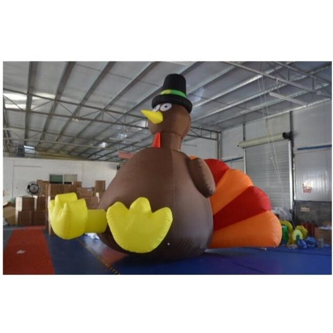 Giant Inflatable Turkey Model with Air Blower for Thanksgiving Decoration / Happy Thanksgiving Turkey Inflatable for Yard Decor