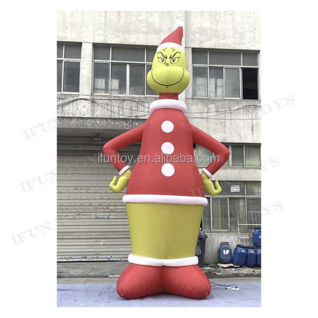 Giant Inflatable Santa Claus Climbing Wall Mall Entrance Santa for Christmas Decoration