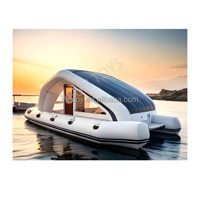 Luxury Style Pontoon Boat Tent Inflatable House On Water Floating House Tent For Camping