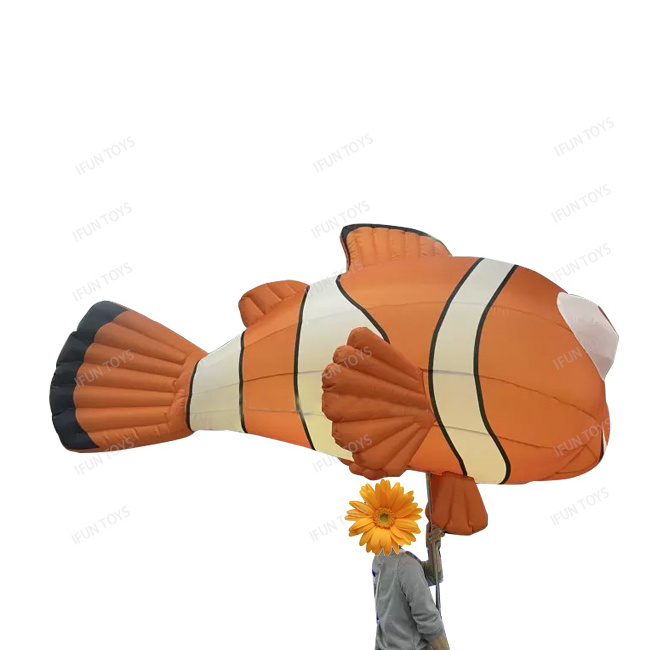 Festival City Parade Event Walking Inflatable Fish Clownfish Puppet Sea Animal Costumes for Adults