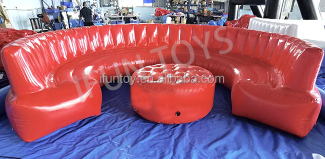 Santa Chair Inflatable Large Sofa Chair for Christmas Inflatable King Throne for Party Rental