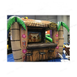 Portable inflatable Tiki hut bar/ inflatable display bar / inflatable booth bar for outdoor backyard summer party used