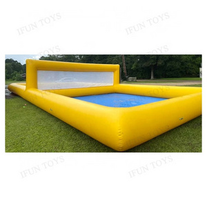 Large Pool Inflatable Volleyball Field / Inflatable Water Volleyball Court / Inflatable Tennis Court for Sport Games