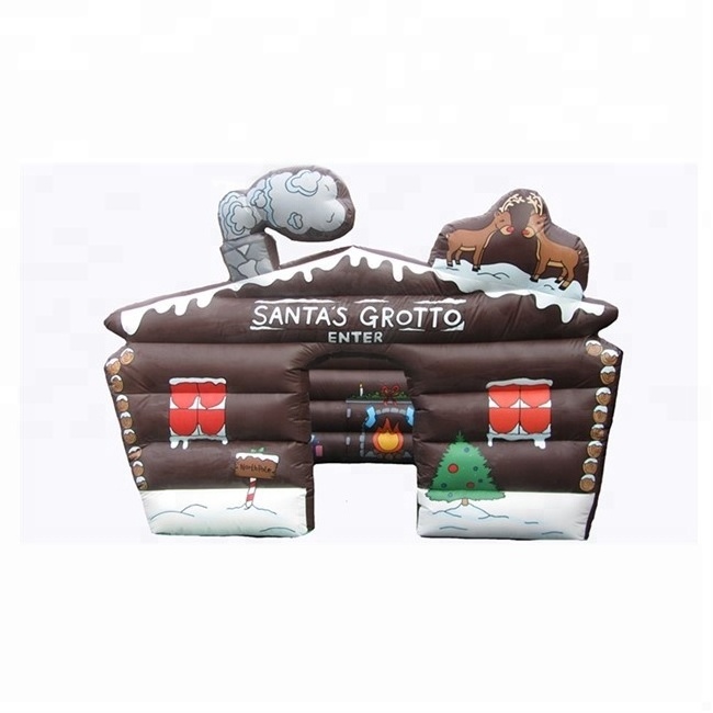 Inflatable christmas santa's grotto/Inflatable Santa Grotto Tent/Inflatable christmas house for sale